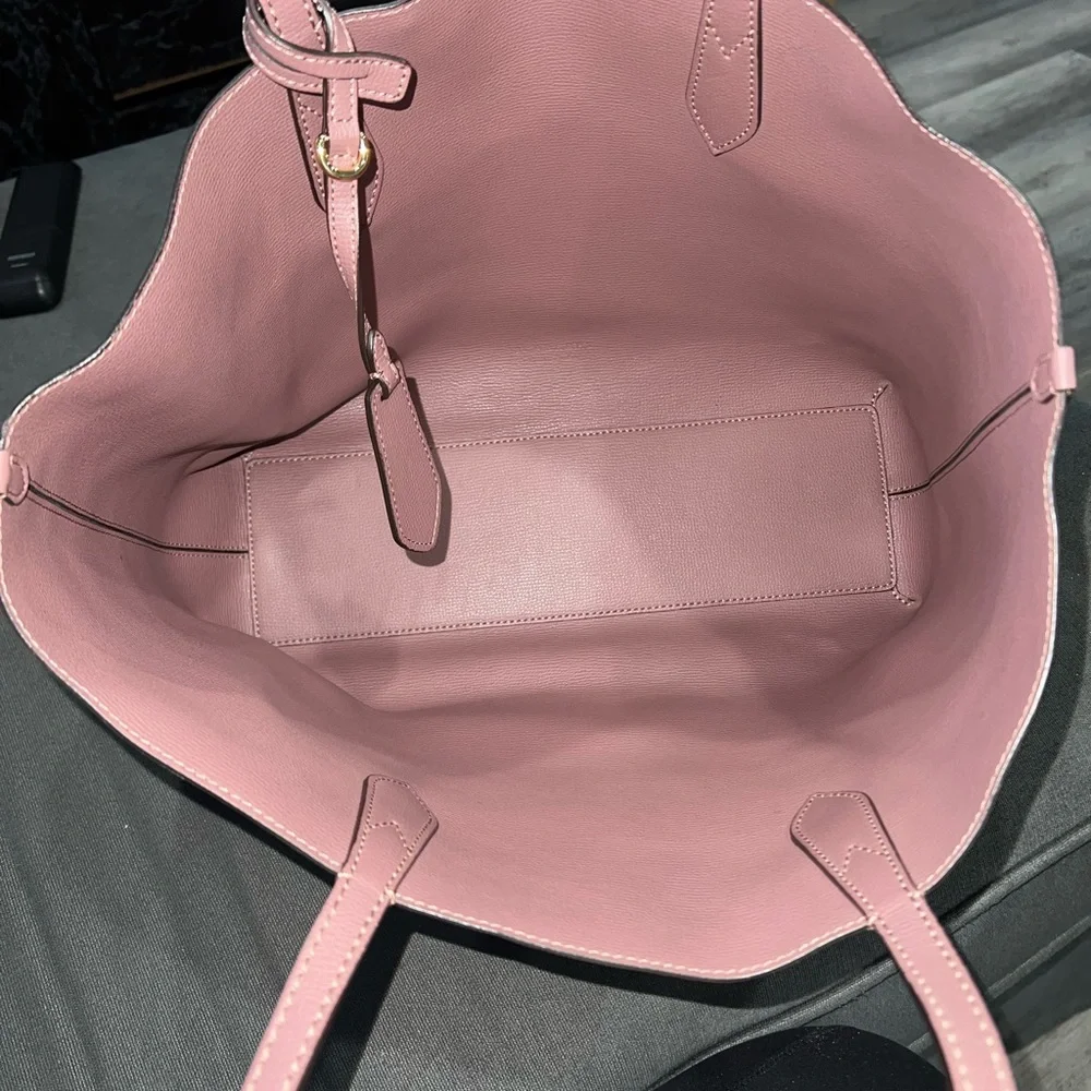 Burberry Beige and Pink Plaid Tote - Picture 4 of 8